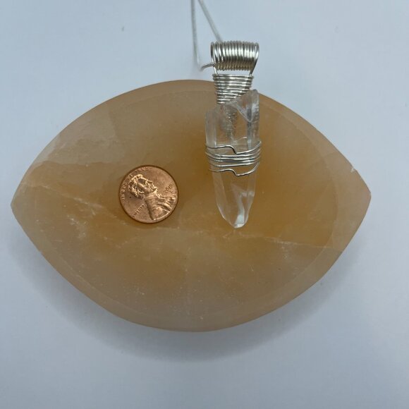 Natural Medium Optical Lemurian Quartz Pendant (Reiki Infused) - Picture 3 of 3